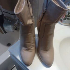 Steve Madden Beige Mid-Calf Heeled Boots